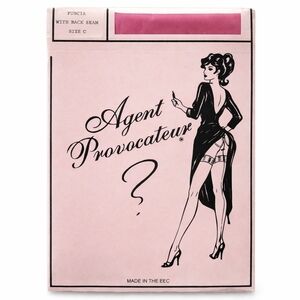Vintage Agent Provocateur Fuchsia Back Seam Stockings Size C 15 Denier NEW